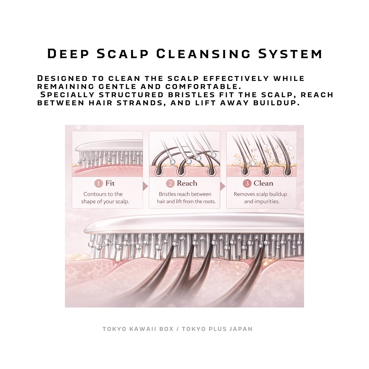 ReFa ION CARE BRUSH PREMIUM | Japanese Scalp Brush with Ion Technology