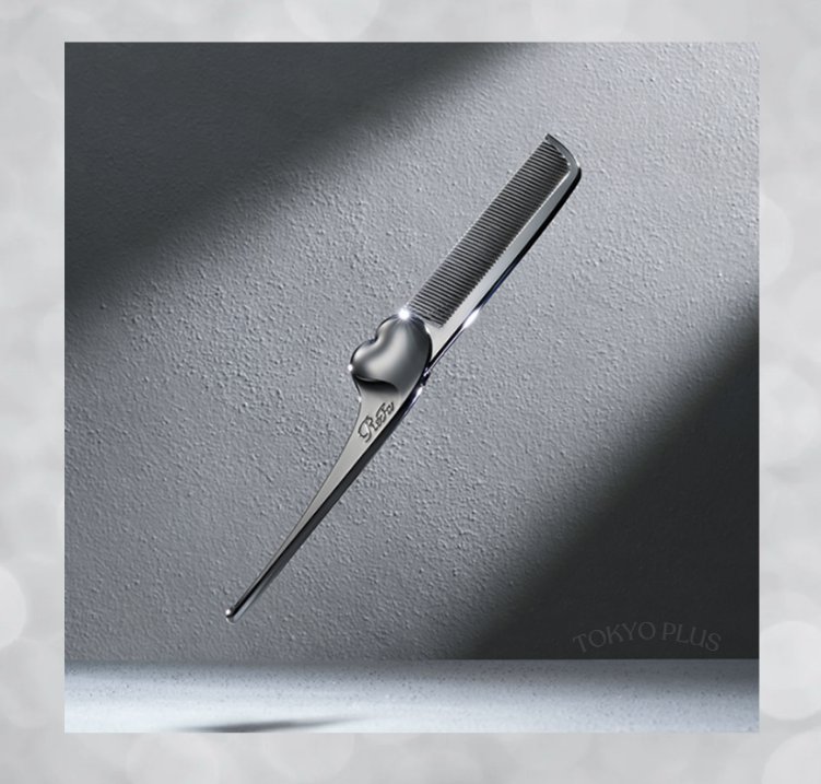 ReFa COEUR PEIGNE Aira CHROME | Peigne pliant japonais haut de gamme en chrome noir