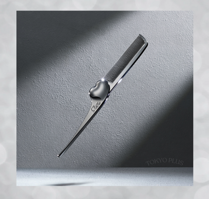 ReFa COEUR PEIGNE Aira CHROME | Peigne pliant japonais haut de gamme en chrome noir
