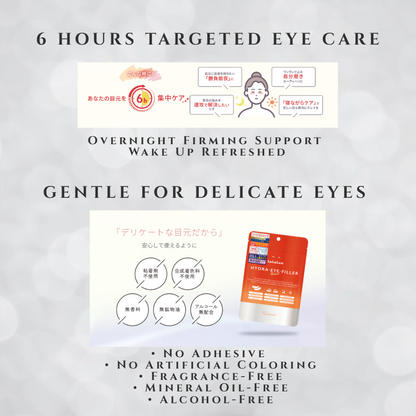 LuLuLun HYDRA-EYE-FILLER | Japanese Overnight Eye Patch 12 Sheets