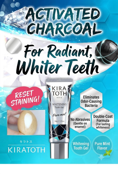 KIRATOTH Enzyme Charcoal Whitening Toothpaste 50g