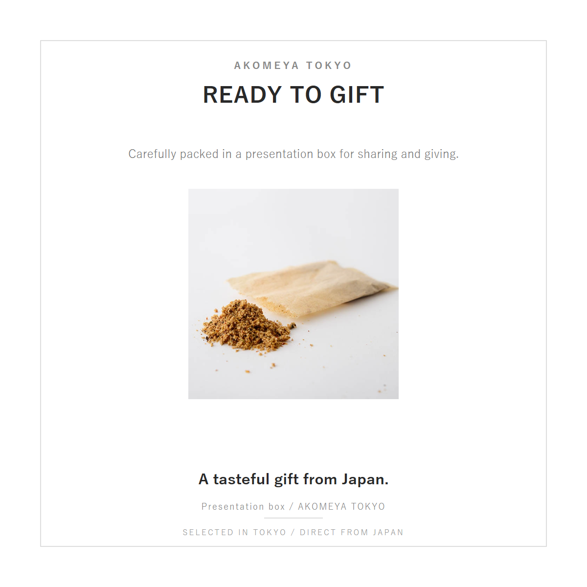 AKOMEYA TOKYO dashi gift box ready to give