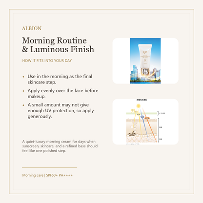 ALBION S-UV Cut Wrinkle Illuminating Day Cream morning routine