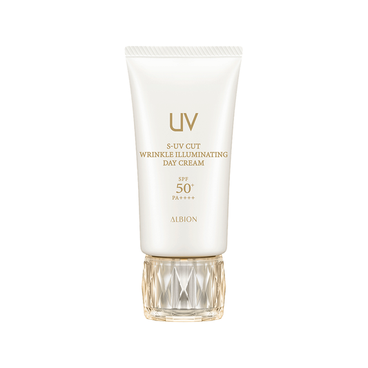 ALBION S-UV Cut Wrinkle Illuminating Day Cream 50g on white background