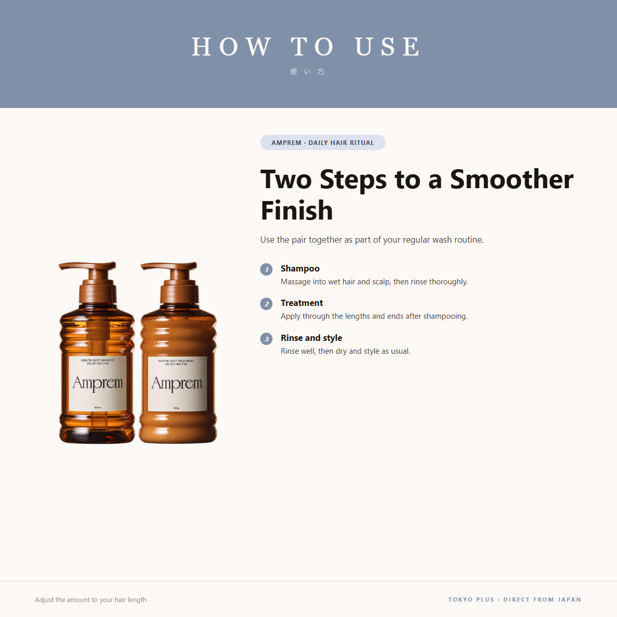 How to use Amprem Keratin Shot shampoo and treatment