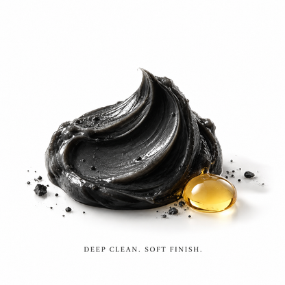 Deep Clean, Soft Finish black cleansing balm texture