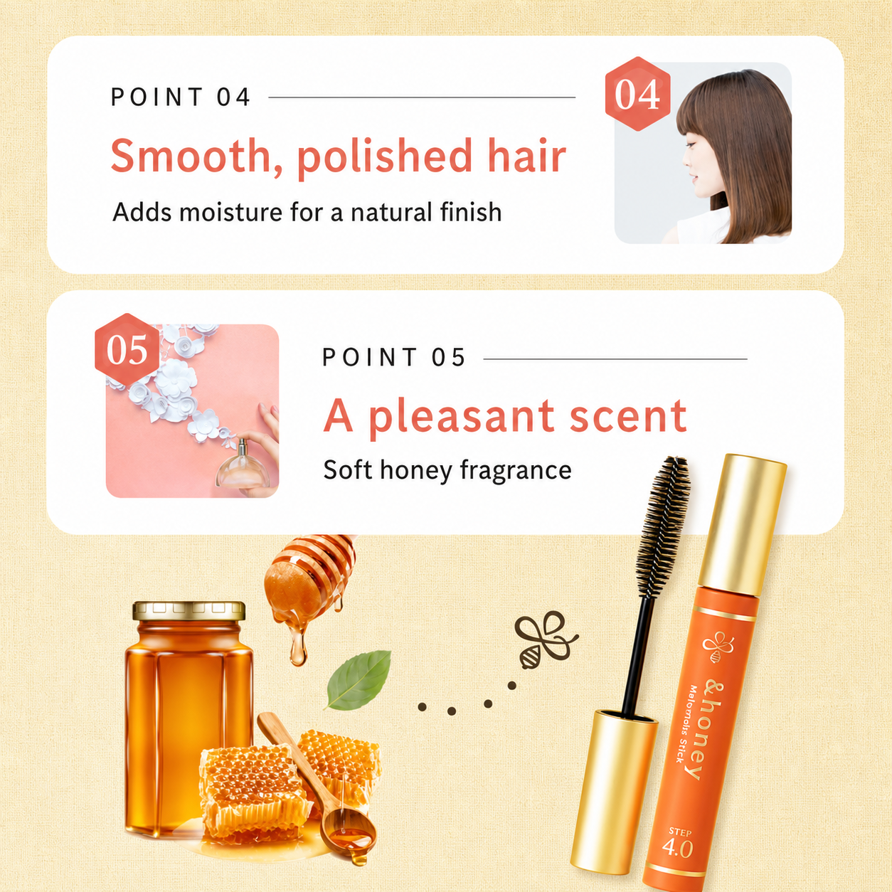&honey Matomake Brush features points four to five