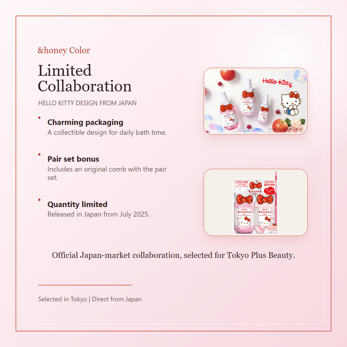 &honey Color Hello Kitty limited collaboration details