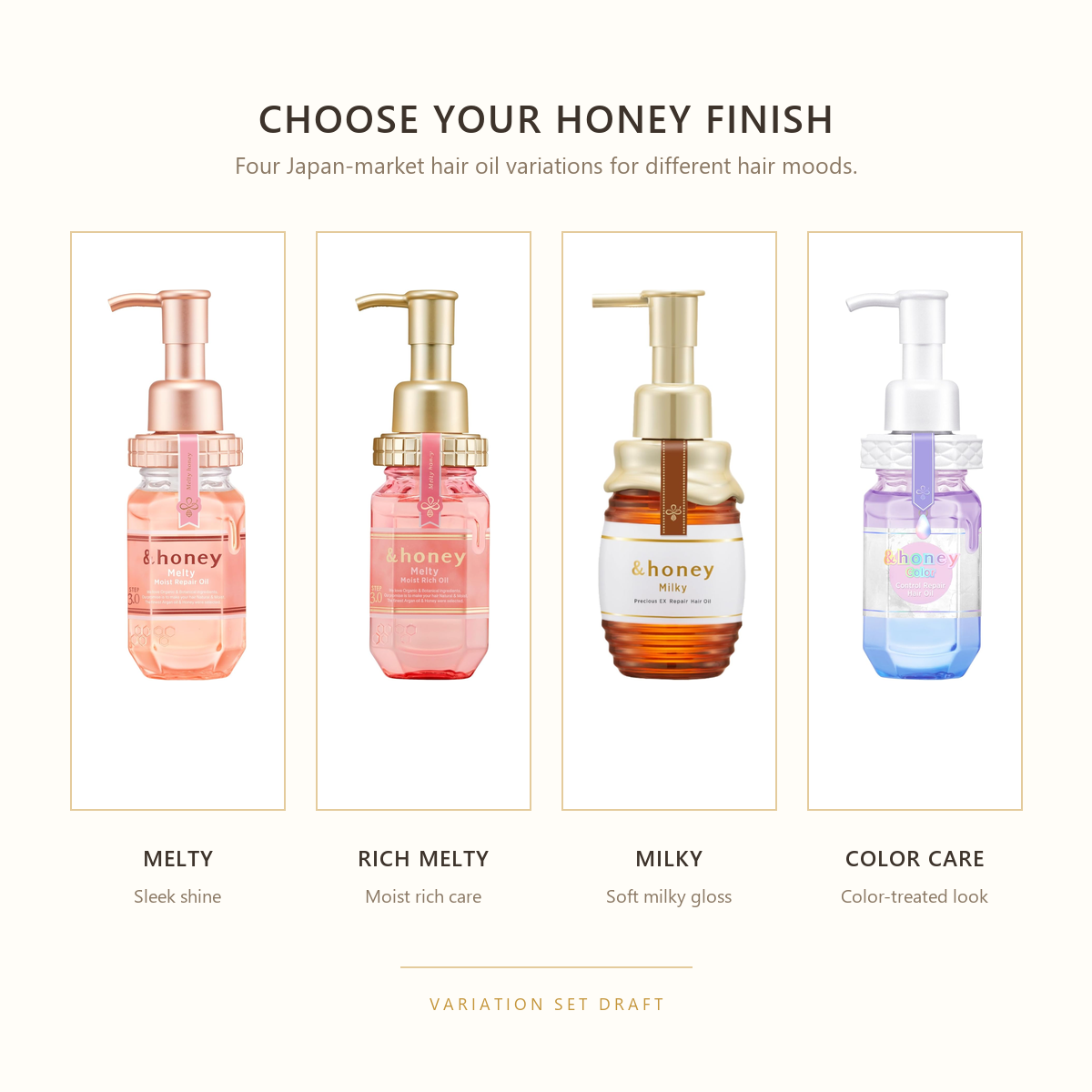 &honey hair oil variations Melty Rich Melty Milky Color Care
