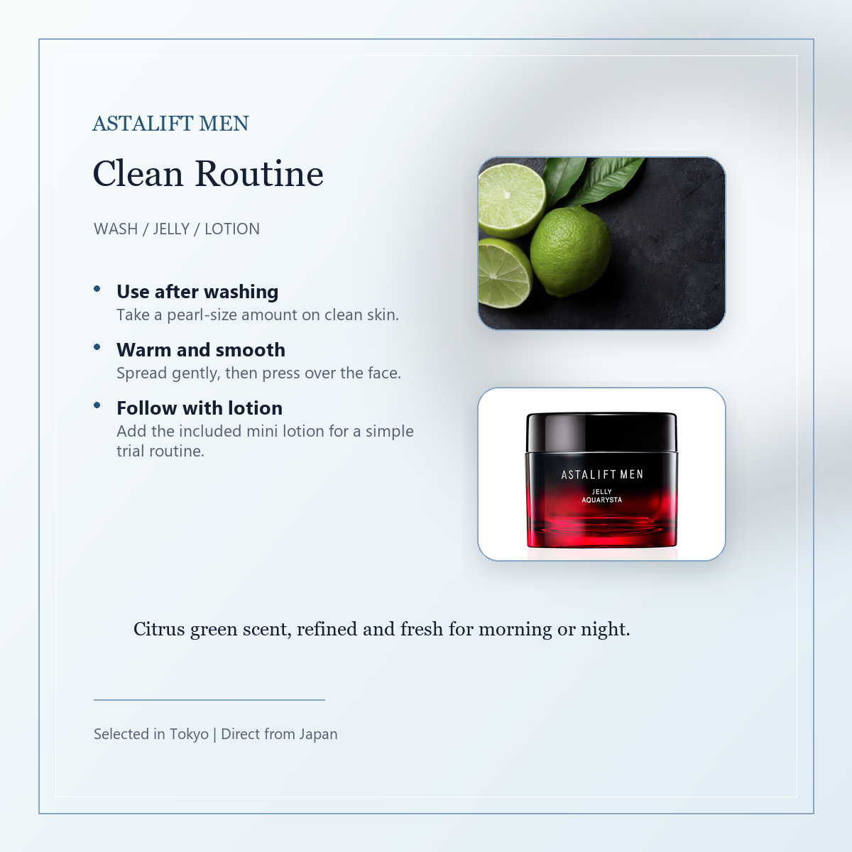 ASTALIFT MEN Jelly Aquarysta routine and scent gallery image
