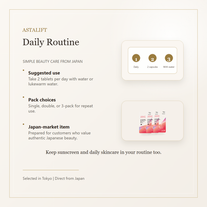 ASTALIFT White Shield daily routine and pack options