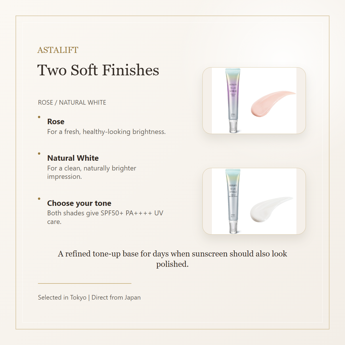 ASTALIFT D-UV Shield Tone-Up Rose and Natural White shade gallery image