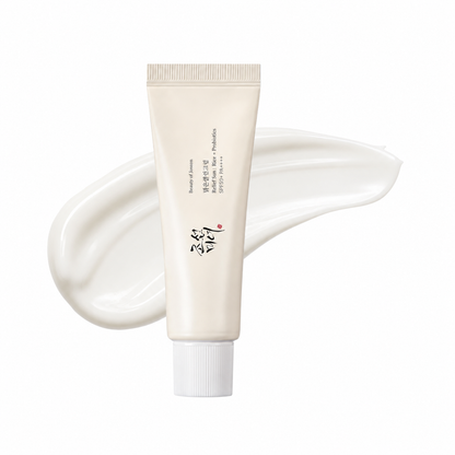 Beauty of Joseon Relief Sun with cream texture background
