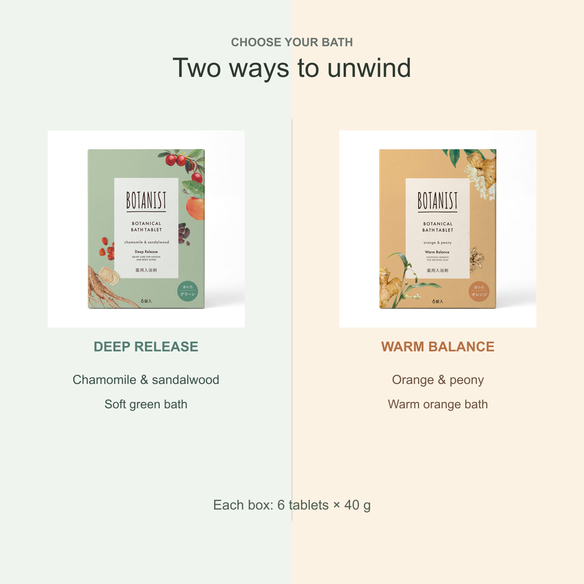 Compare Deep Release and Warm Balance