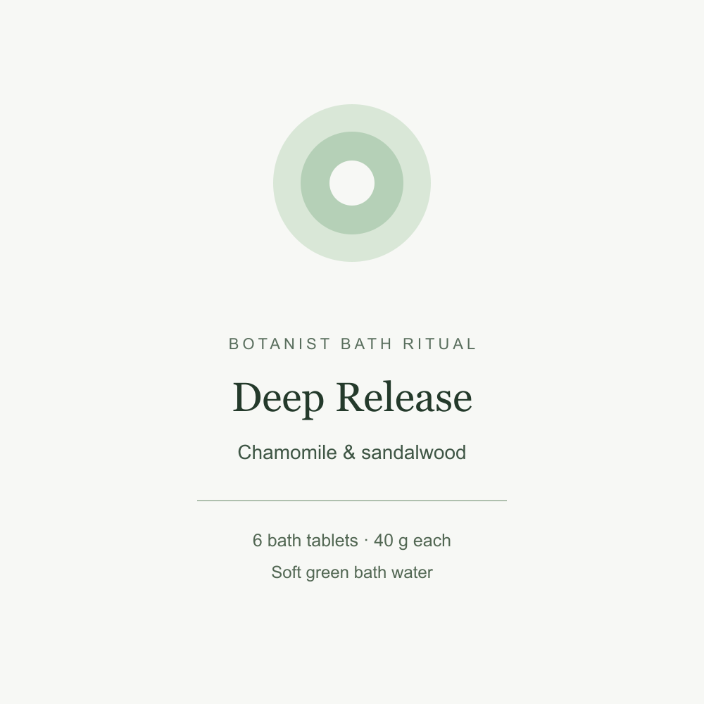 Deep Release features: chamomile, sandalwood and six tablets