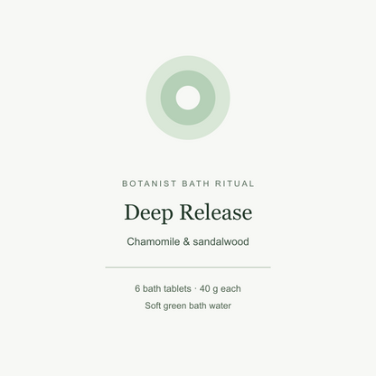 Deep Release features: chamomile, sandalwood and six tablets