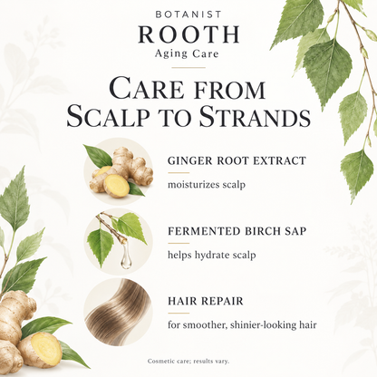 English feature graphic for BOTANIST ROOTH Aging Care