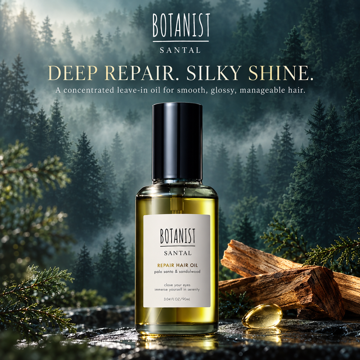 BOTANIST SANTAL Repair Hair Oil for smooth glossy manageable hair