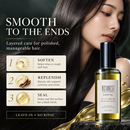 BOTANIST SANTAL leave-in hair oil for smooth polished ends