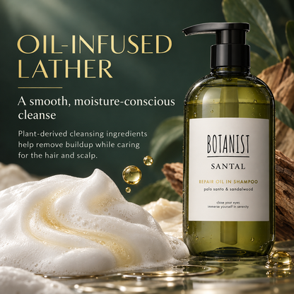 BOTANIST SANTAL oil-infused lather and smooth cleansing
