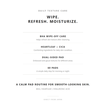 celimax Heartleaf BHA Peeling Pad product details