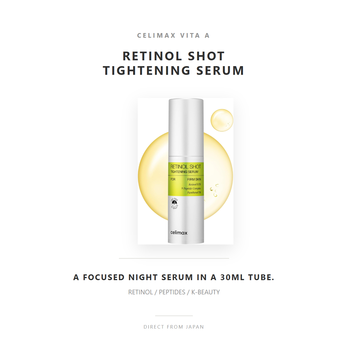 celimax Vita A Retinol Shot Tightening Serum overview