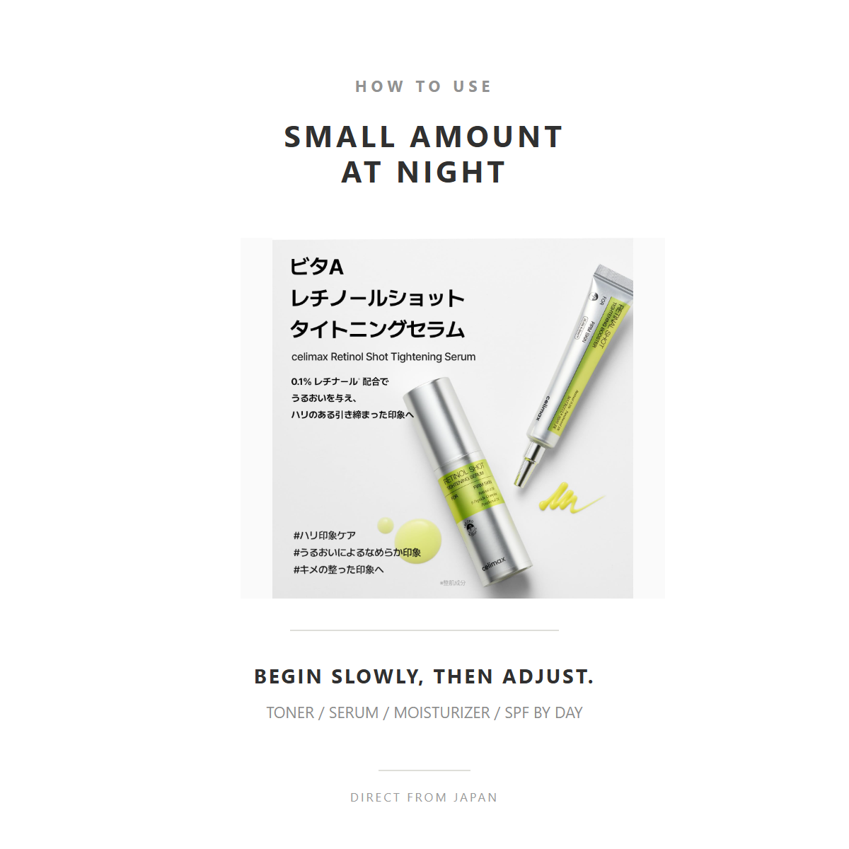 celimax Vita A Retinol Shot Serum how to use night routine