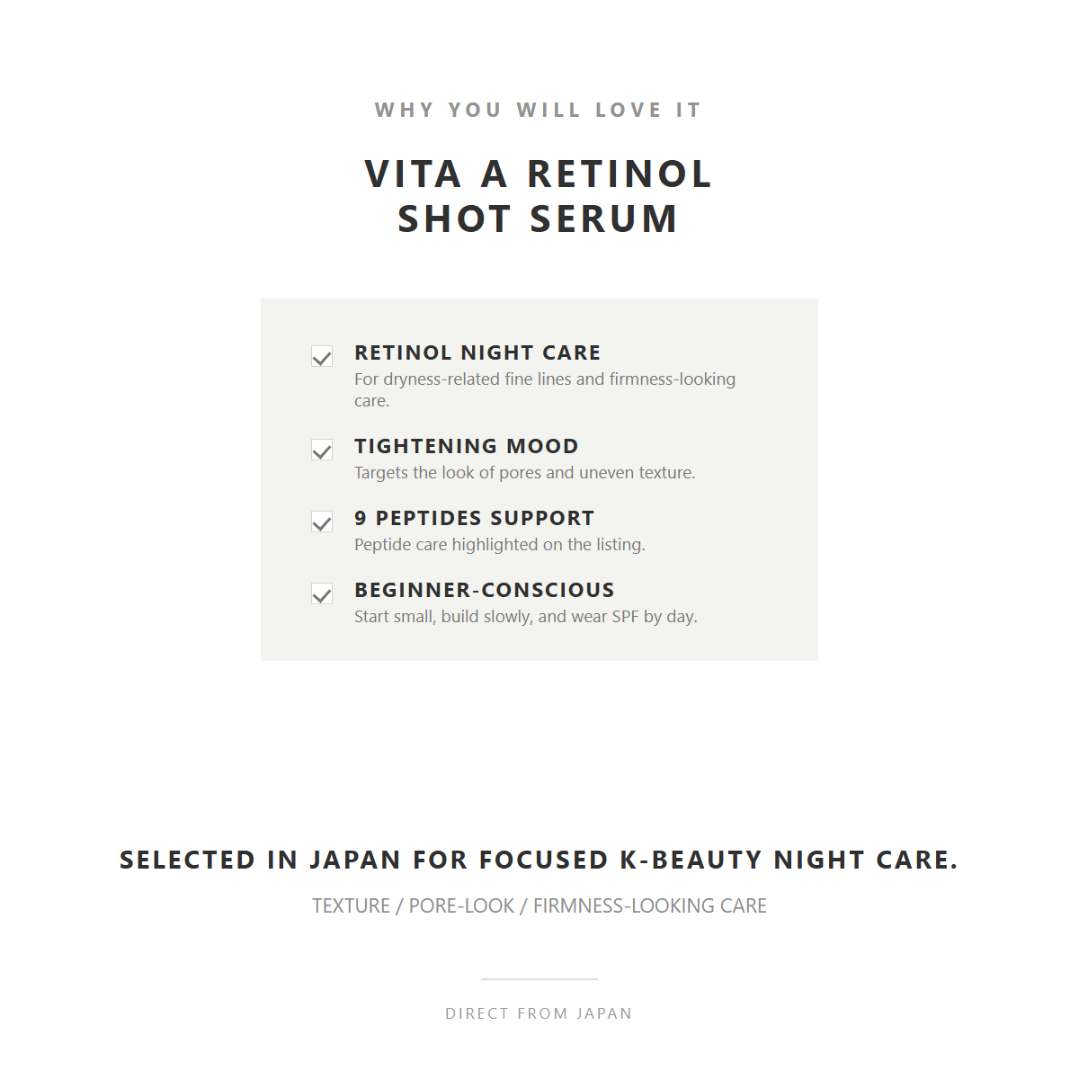 why you will love celimax Vita A Retinol Shot Tightening Serum