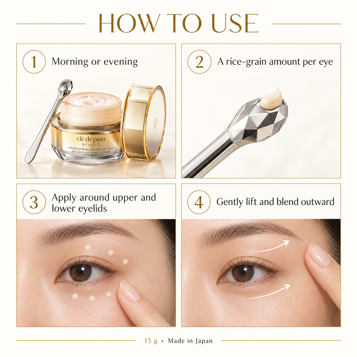 How to use Cle de Peau Beaute Creme Yeux S