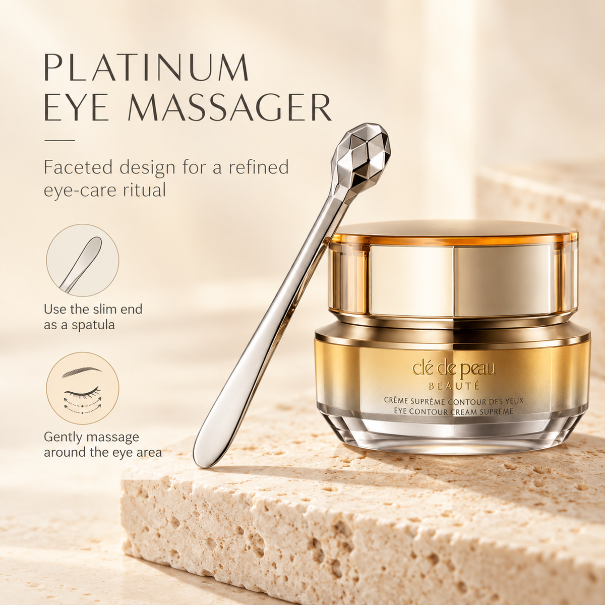 Cle de Peau Beaute Creme Yeux S platinum eye massager