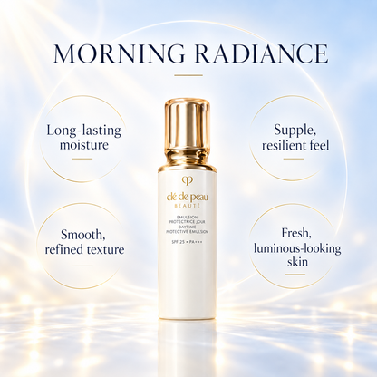 Cle de Peau Beaute Emulsion Protectrice Jour morning radiance benefits