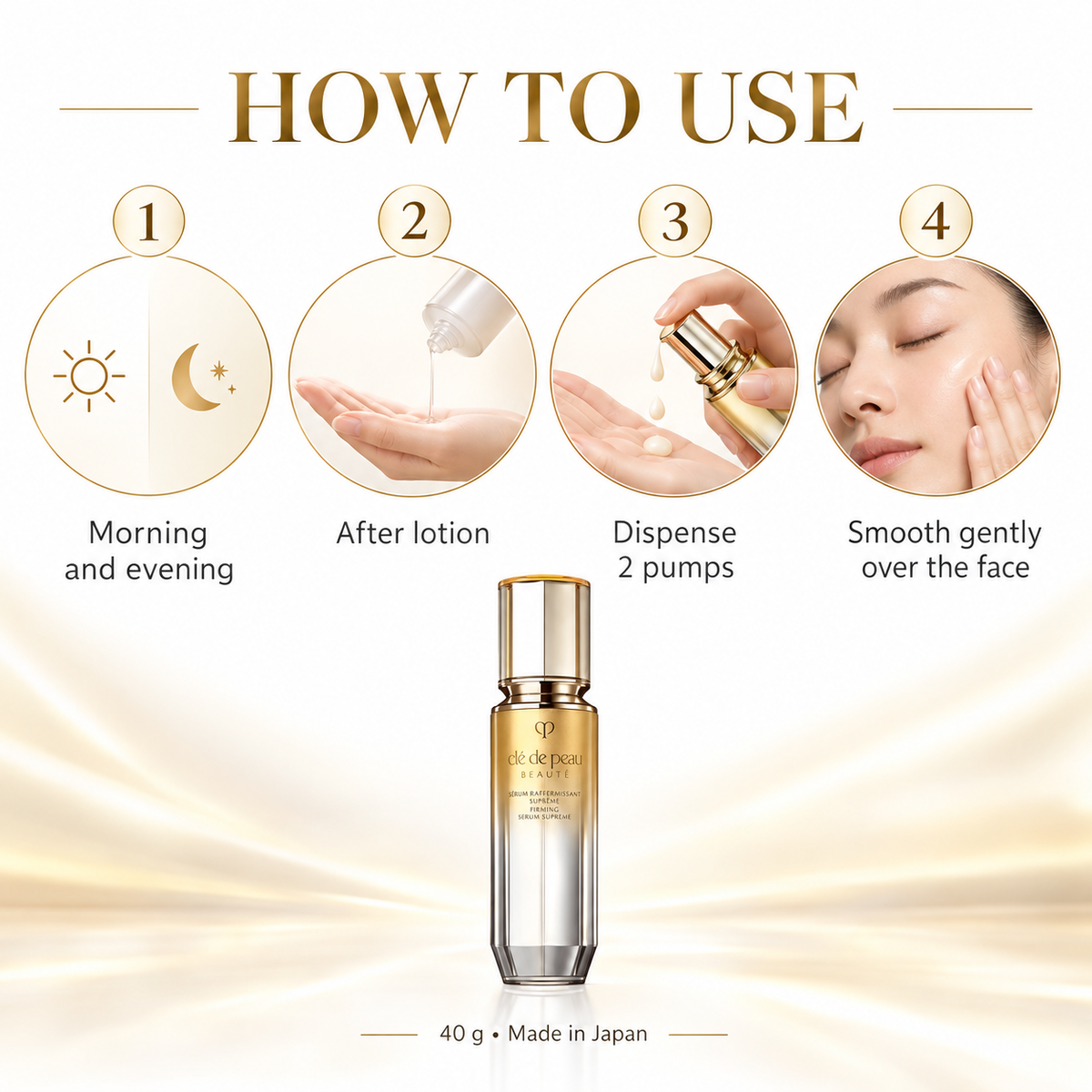 How to use Cle de Peau Beaute Serum Rafermissant S n