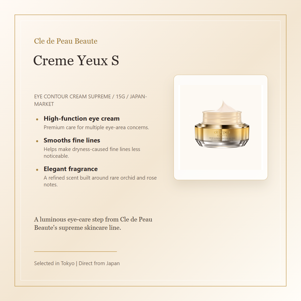 Cle de Peau Beaute Creme Yeux S elegant product overview