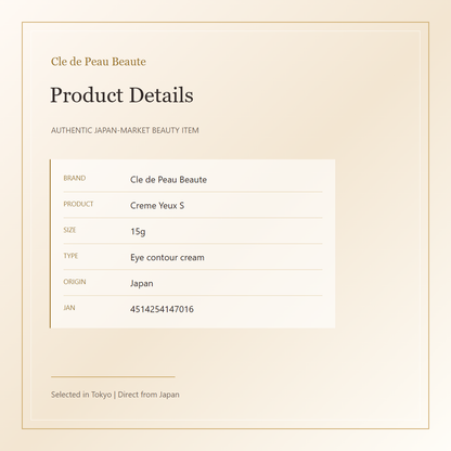 Cle de Peau Beaute Creme Yeux S 15g product details