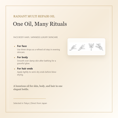 Cle de Peau Beaute Huile Reparatrice multi-use face body hair feature