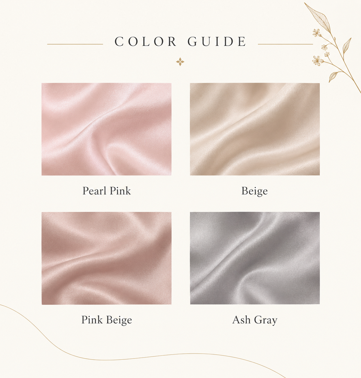 COCOSILK Silk Pajamas Color Guide