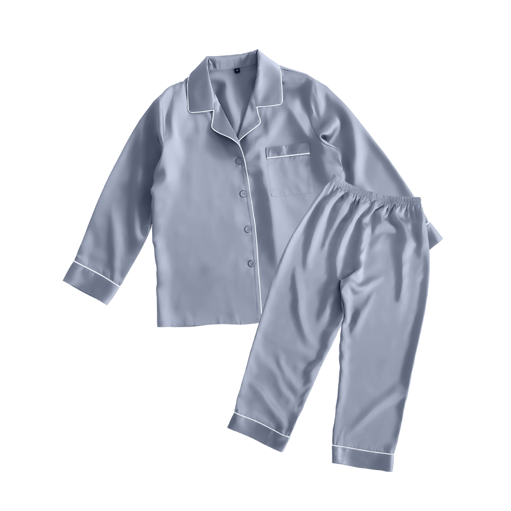 COCOSILK Silk Pajamas Ash Gray