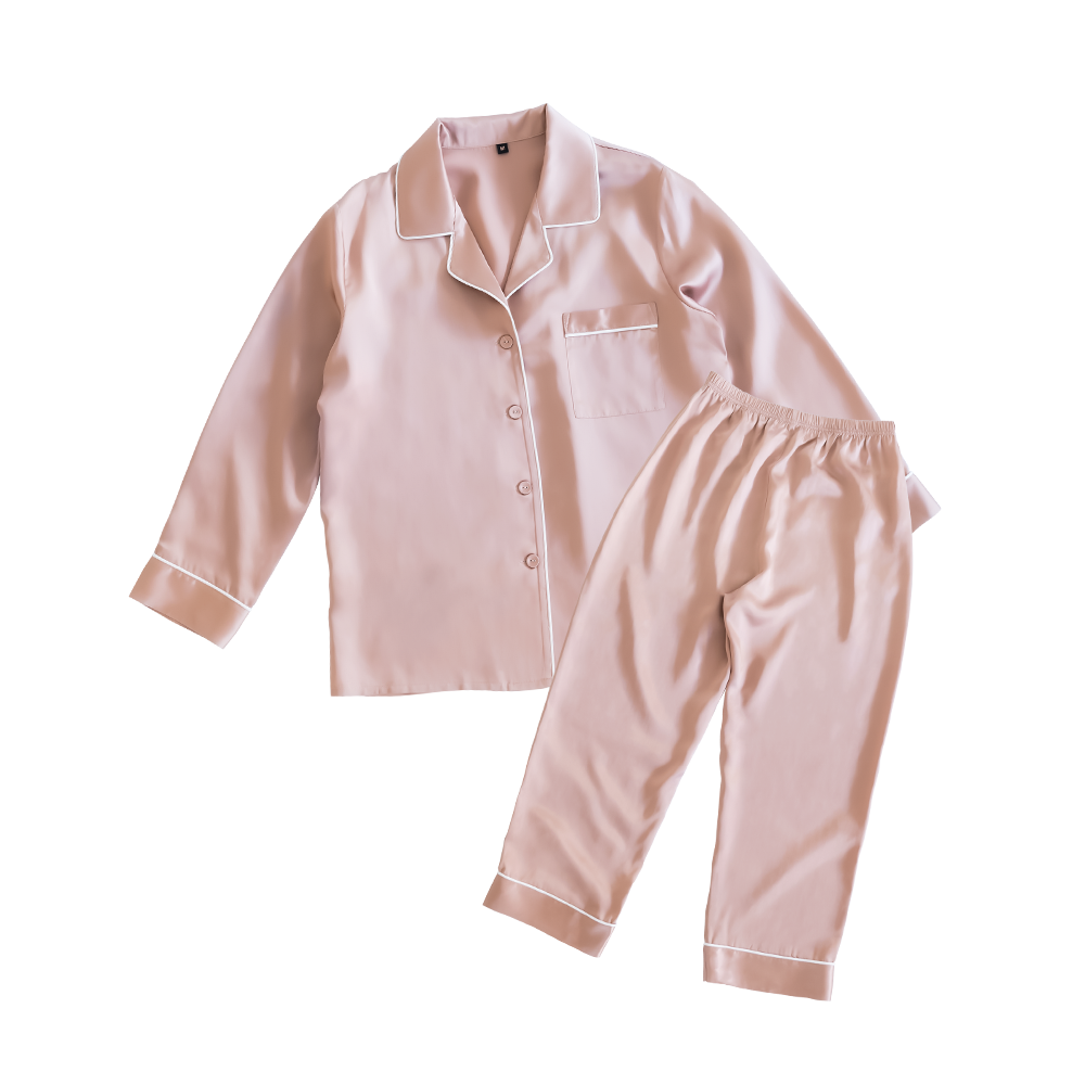 COCOSILK Silk Pajamas Pink Beige