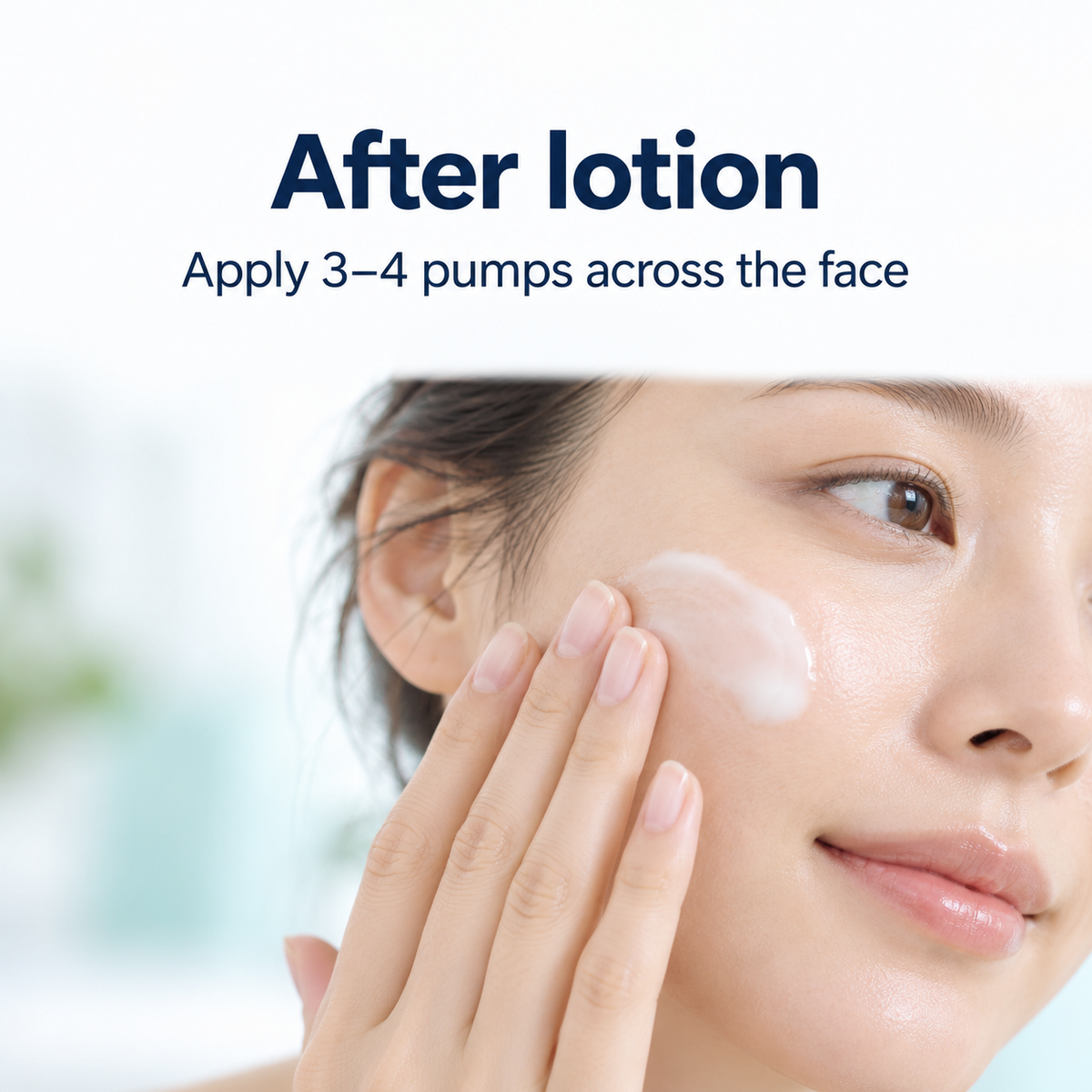 Apply Curél facial milk after lotion
