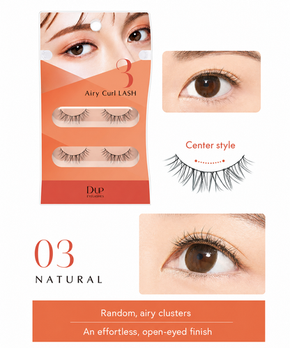 D-UP Airy Curl LASH 03 Natural English feature