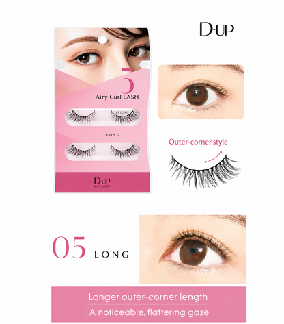 D-UP Airy Curl LASH 05 Long English feature