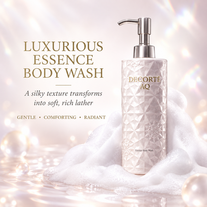 DECORTÉ AQ Radiance Mild Essence Body Wash rich lather