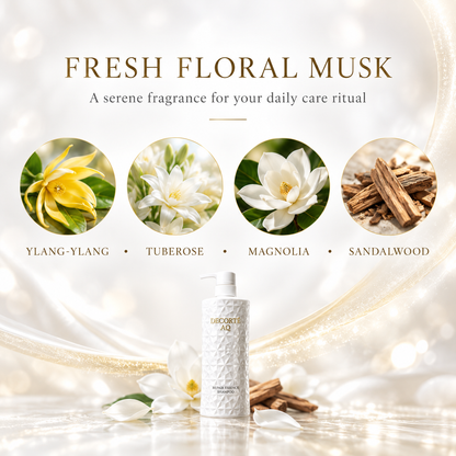 DECORTÉ AQ Repair Essence Shampoo fresh floral musk fragrance