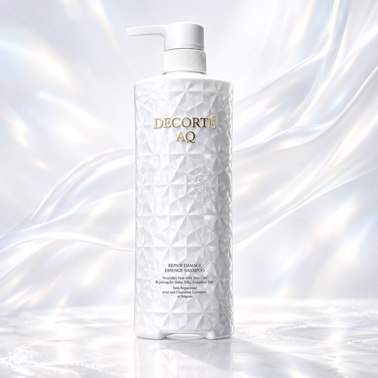 DECORTÉ AQ Repair Essence Shampoo white faceted pump bottle
