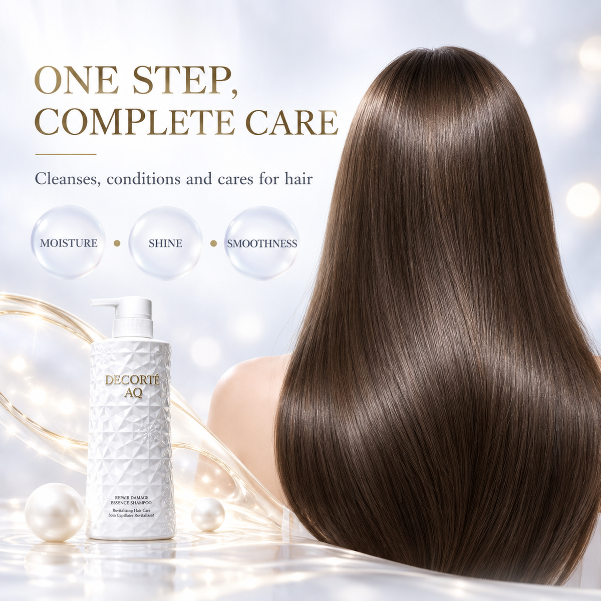 DECORTÉ AQ Repair Essence Shampoo one step complete hair care
