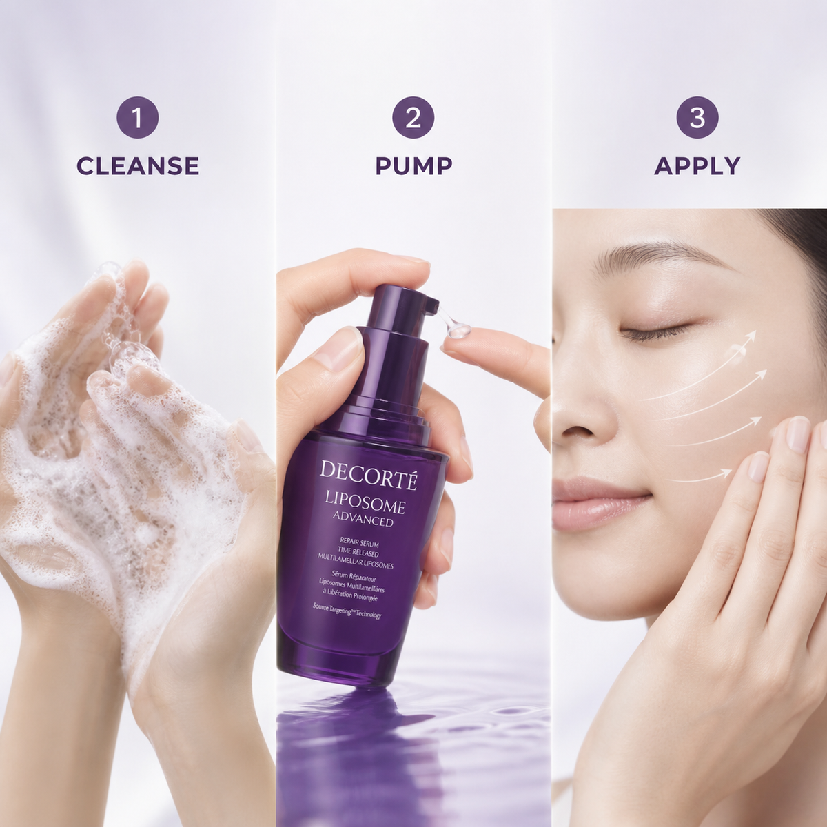 DECORTÉ Liposome Advanced Repair Serum how to use