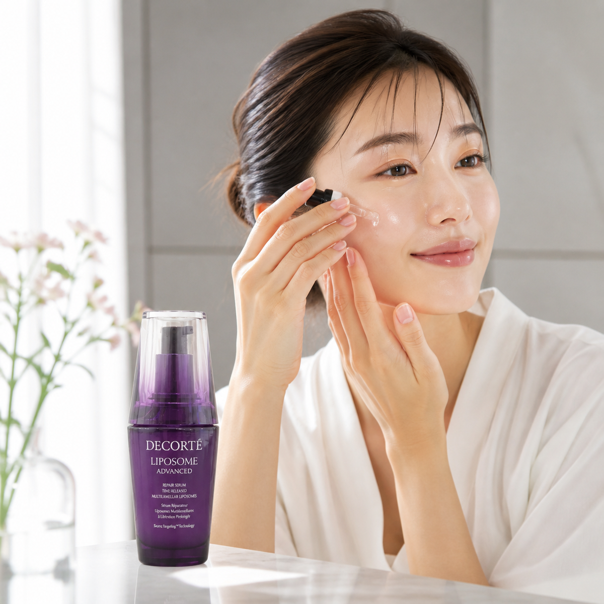 DECORTÉ Liposome Advanced Repair Serum original lifestyle model