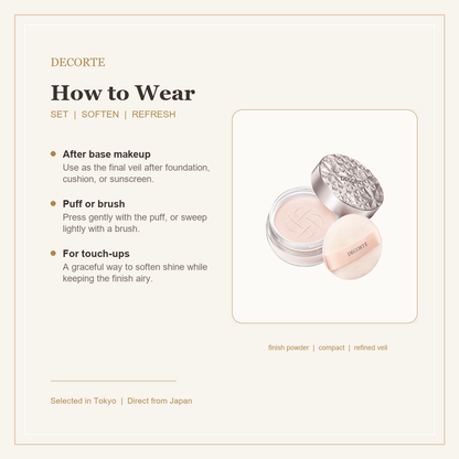DECORTE Loose Powder how to wear airy layout