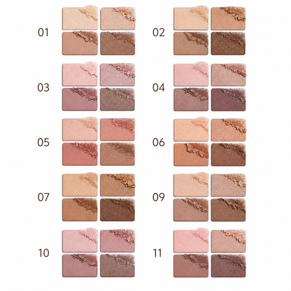 DECORTÉ Skin Shadow Designing Palette – 10 shade color sample