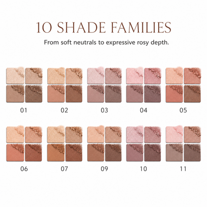DECORTÉ Skin Shadow Designing Palette – 10 shade families